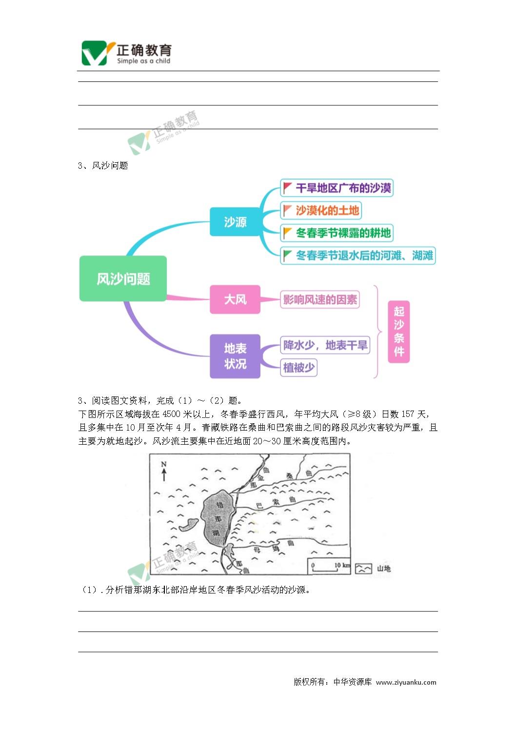 人教版一轮复习思维导图学案:专题2 微专题6 大气环境之热力环流—风