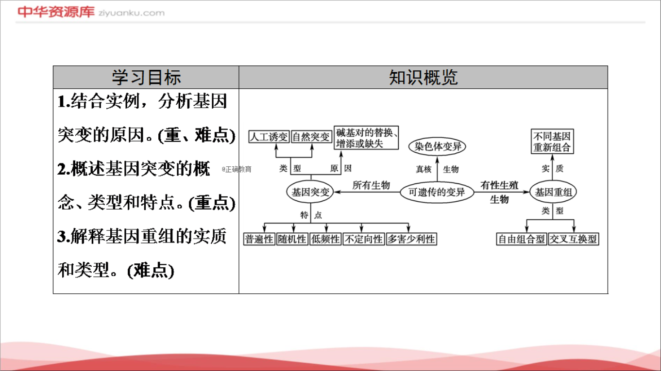 第5章 第1节 基因突变和基因重组