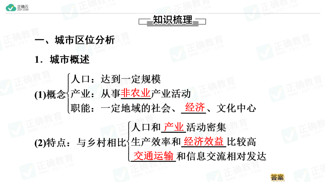 21城乡空间结构教学课件高中地理湘教版2019必修第二册