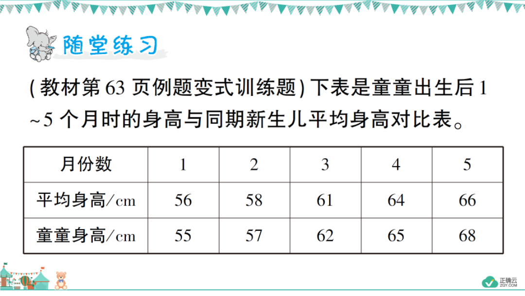 5.4身高的變化1(作業課件)-小學數學北師大版六年級上冊