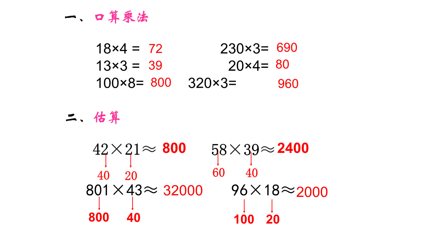 三位数乘两位数整理和复习（复习课件）-小学数学人教版四年级上册_正确云资源